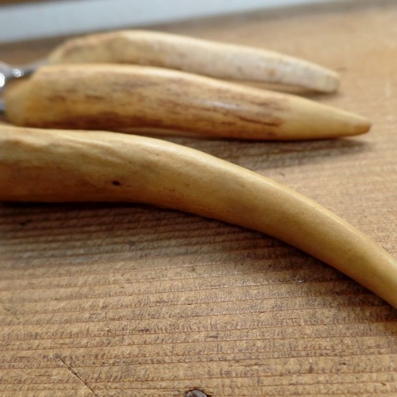 Vintage Robeson Germany Stainless Stag Handle Butter Knives - Picture 6 of 11